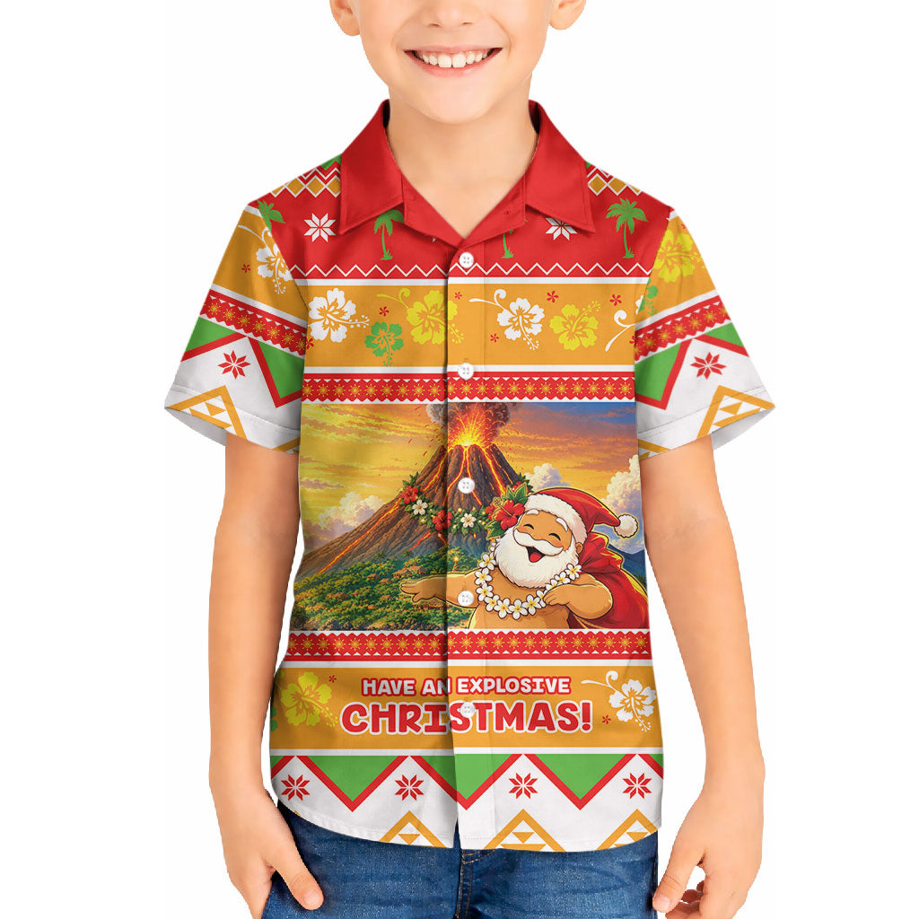 Hawaii Volcano Christmas Hawaiian Shirt Have An Explosive Christmas LT05 - Polynesian Pride