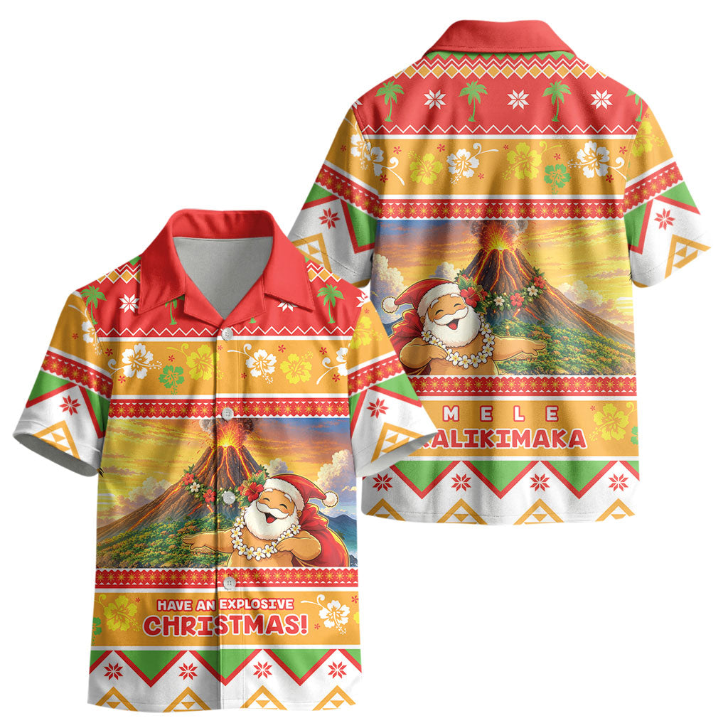 Hawaii Volcano Christmas Kid Hawaiian Shirt Have An Explosive Christmas LT05 - Polynesian Pride