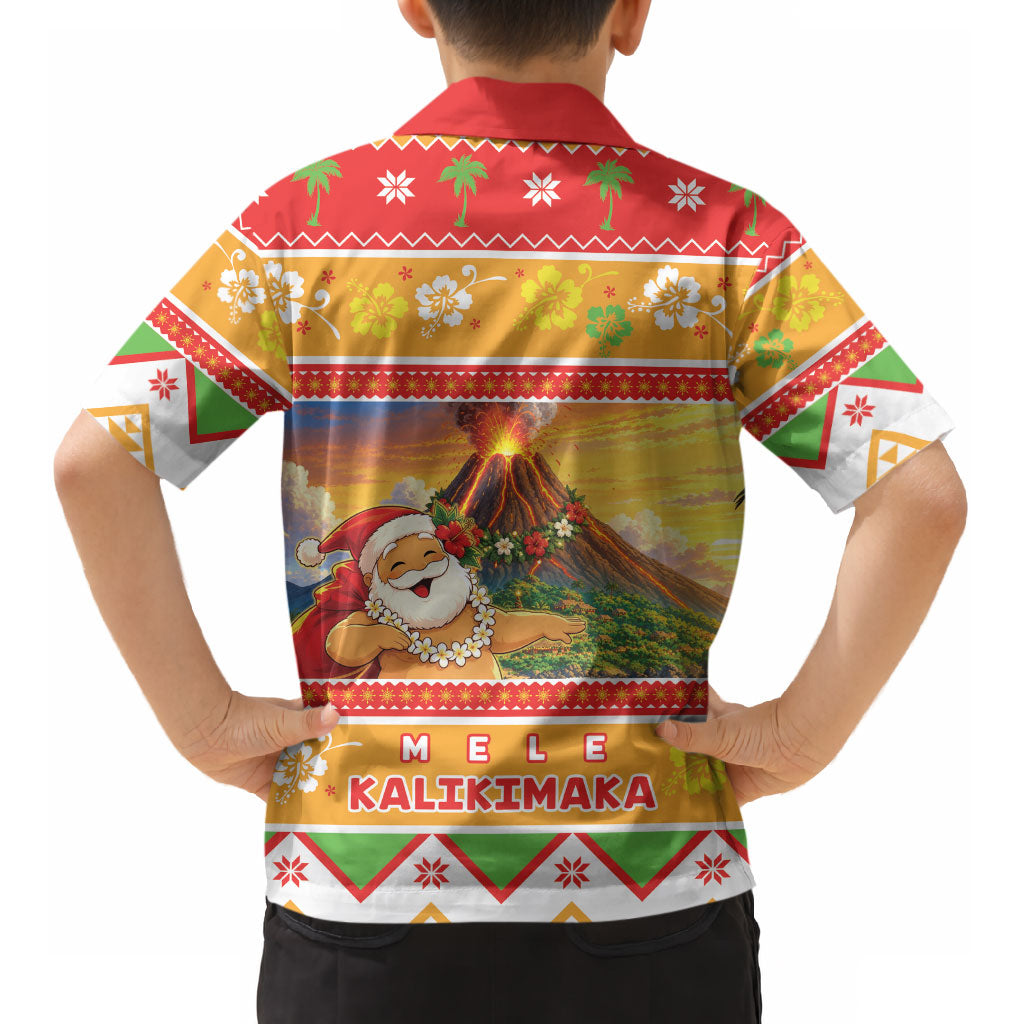 Hawaii Volcano Christmas Kid Hawaiian Shirt Have An Explosive Christmas LT05 - Polynesian Pride