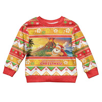 Hawaii Volcano Christmas Kid Ugly Christmas Sweater Have An Explosive Christmas LT05 Kid Red - Polynesian Pride