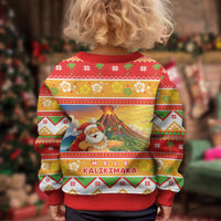 Hawaii Volcano Christmas Kid Ugly Christmas Sweater Have An Explosive Christmas LT05 - Polynesian Pride