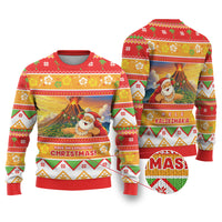 Hawaii Volcano Christmas Ugly Christmas Sweater Have An Explosive Christmas LT05 Red - Polynesian Pride