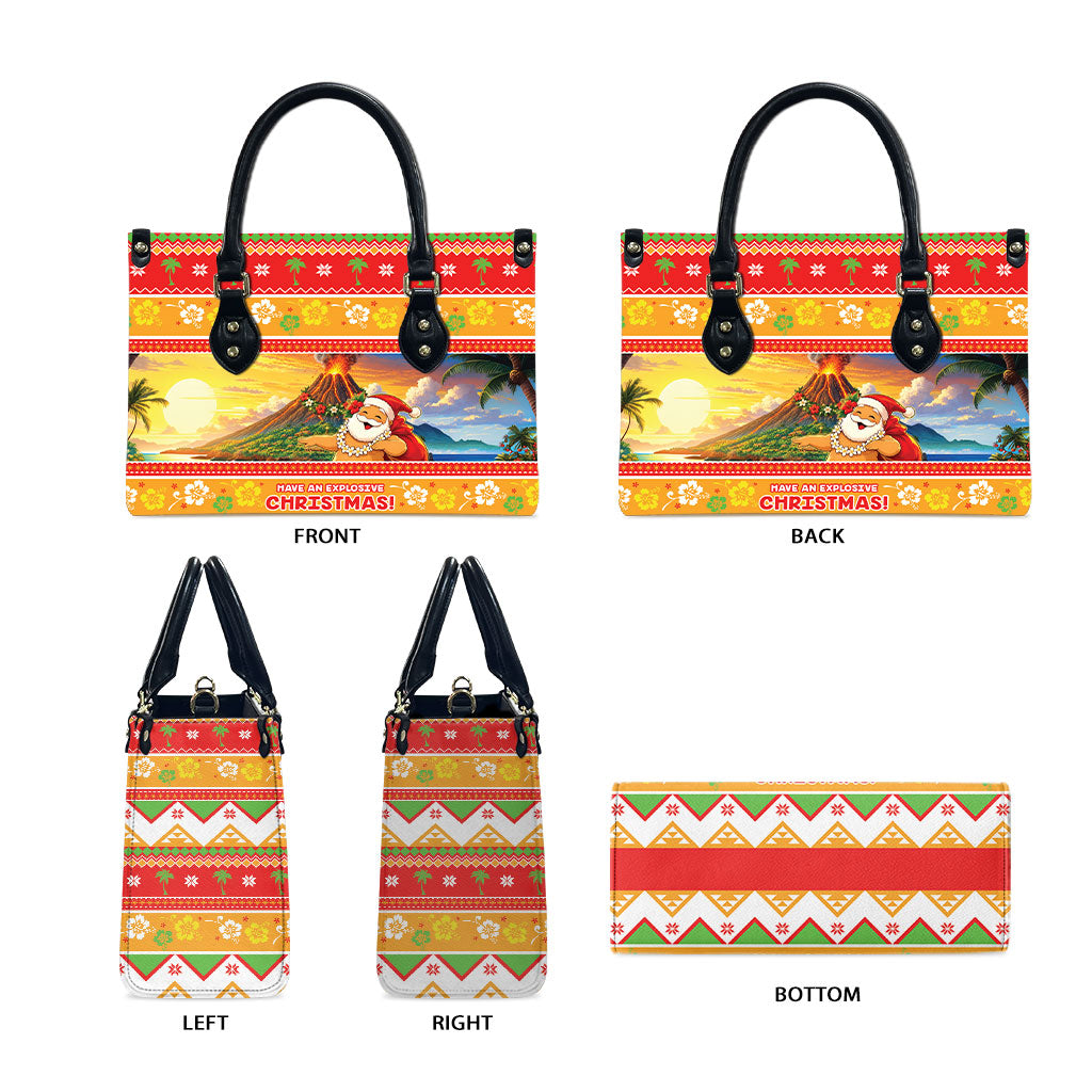 Hawaii Volcano Christmas Leather Bag Have An Explosive Christmas LT05 - Polynesian Pride
