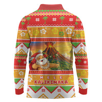 Hawaii Volcano Christmas Long Sleeve Polo Shirt Have An Explosive Christmas LT05 - Polynesian Pride