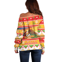 Hawaii Volcano Christmas Off Shoulder Sweater Have An Explosive Christmas LT05 - Polynesian Pride