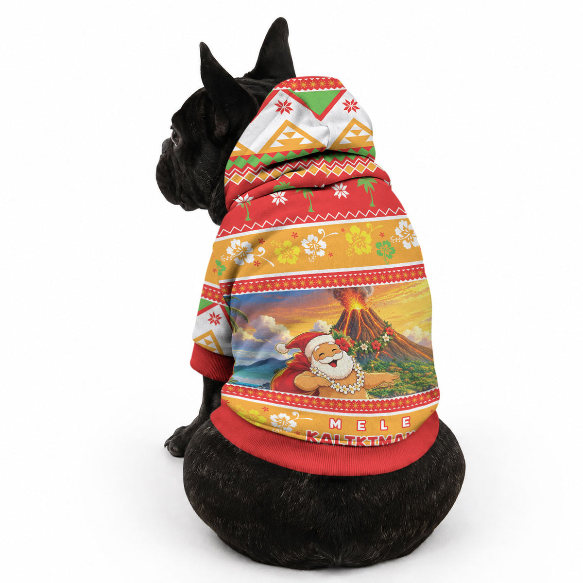 Hawaii Volcano Christmas Pet Hoodie Have An Explosive Christmas LT05 - Polynesian Pride