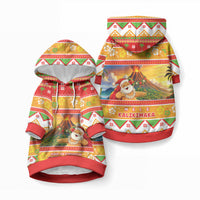 Hawaii Volcano Christmas Pet Hoodie Have An Explosive Christmas LT05 Pullover Red - Polynesian Pride