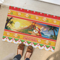 Hawaii Volcano Christmas Rubber Doormat Have An Explosive Christmas LT05 - Polynesian Pride