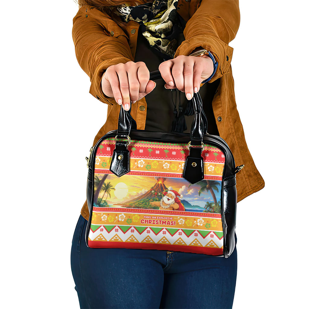 Hawaii Volcano Christmas Shoulder Handbag Have An Explosive Christmas LT05 One Size Red - Polynesian Pride