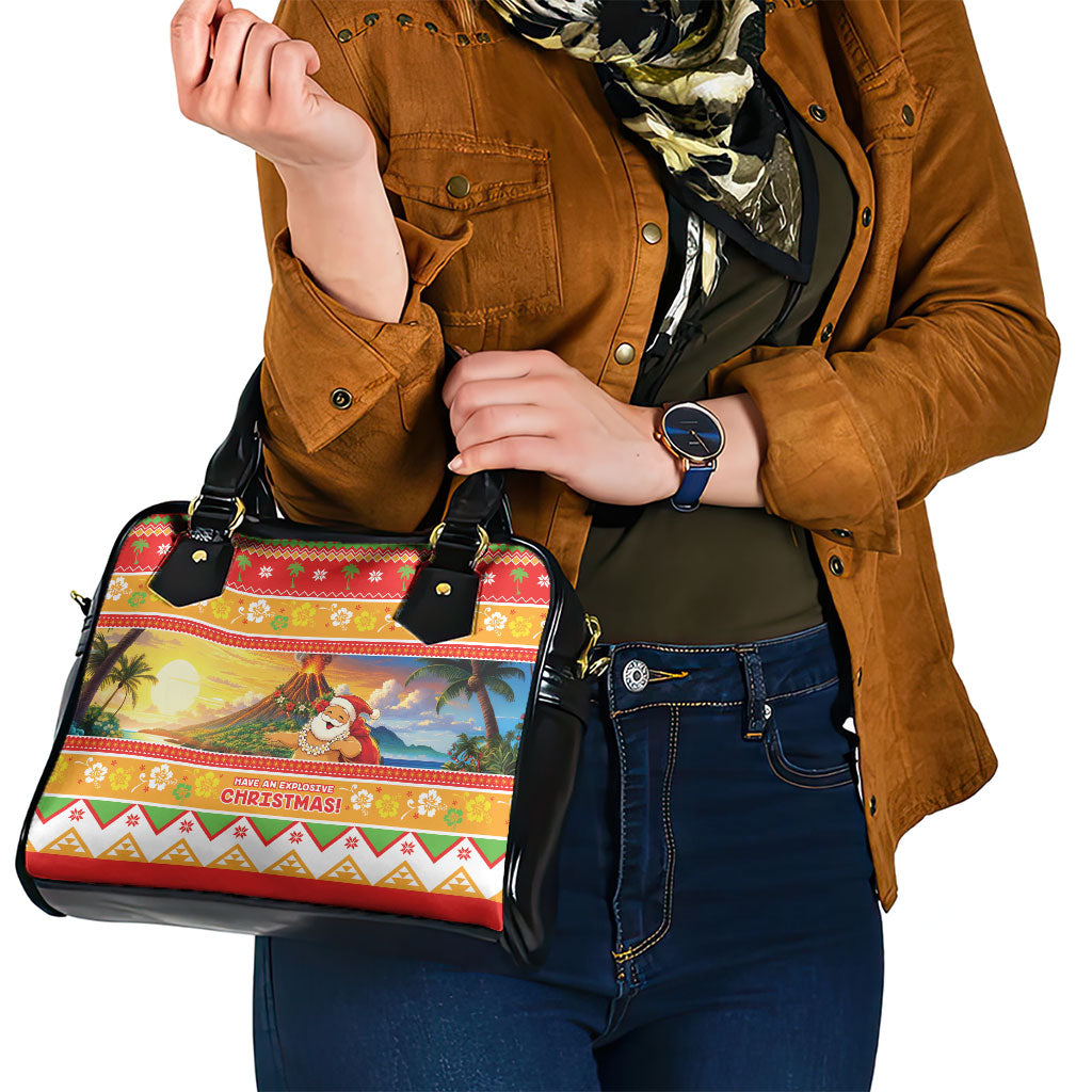 Hawaii Volcano Christmas Shoulder Handbag Have An Explosive Christmas LT05 - Polynesian Pride