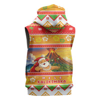 Hawaii Volcano Christmas Sleeveless Zip Hoodie Have An Explosive Christmas LT05 - Polynesian Pride