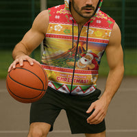 Hawaii Volcano Christmas Sleeveless Zip Hoodie Have An Explosive Christmas LT05 - Polynesian Pride