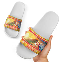 Hawaii Volcano Christmas Slide Sandals Have An Explosive Christmas LT05 - Polynesian Pride