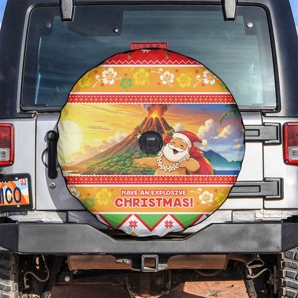 Hawaii Volcano Christmas Spare Tire Cover Have An Explosive Christmas