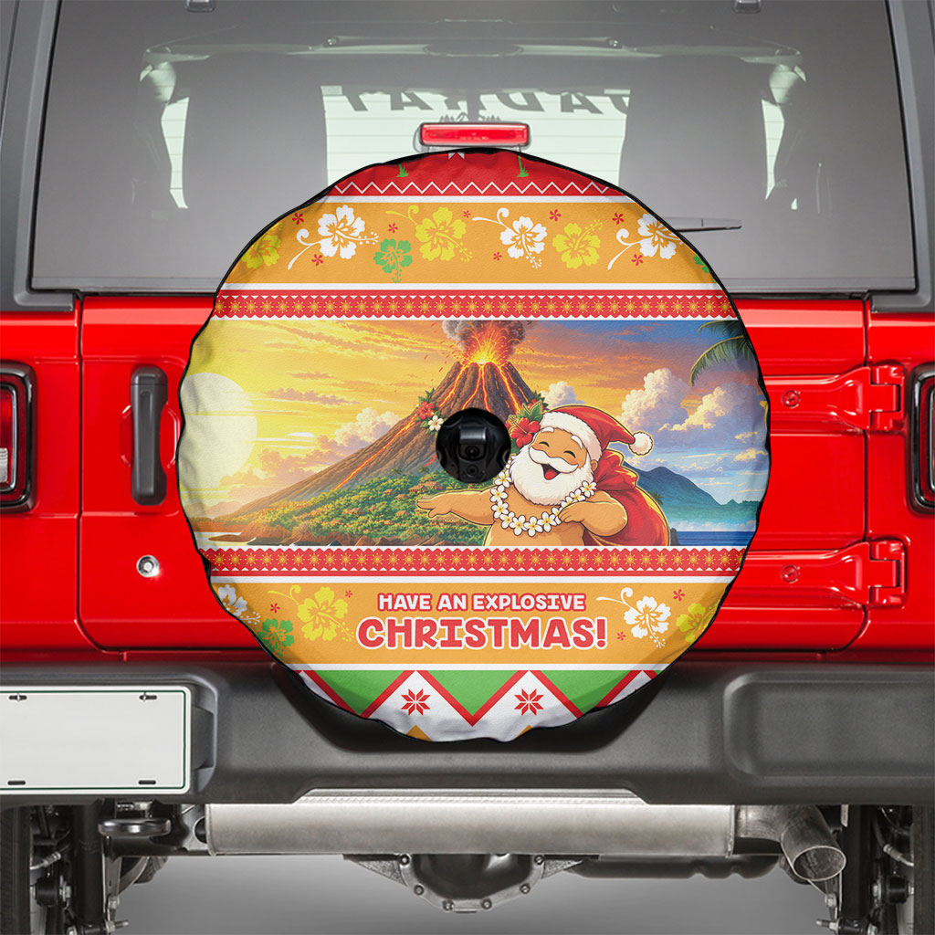 Hawaii Volcano Christmas Spare Tire Cover Have An Explosive Christmas