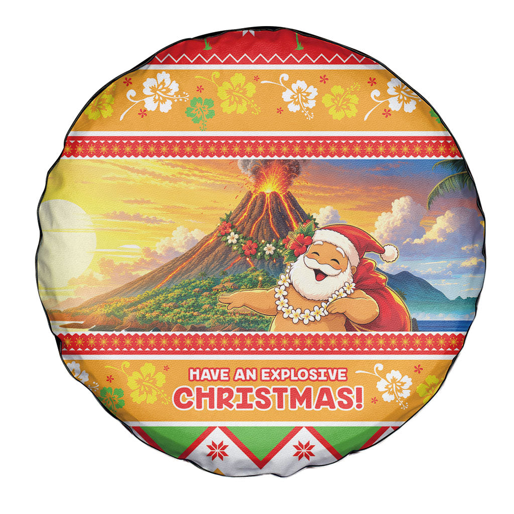 Hawaii Volcano Christmas Spare Tire Cover Have An Explosive Christmas