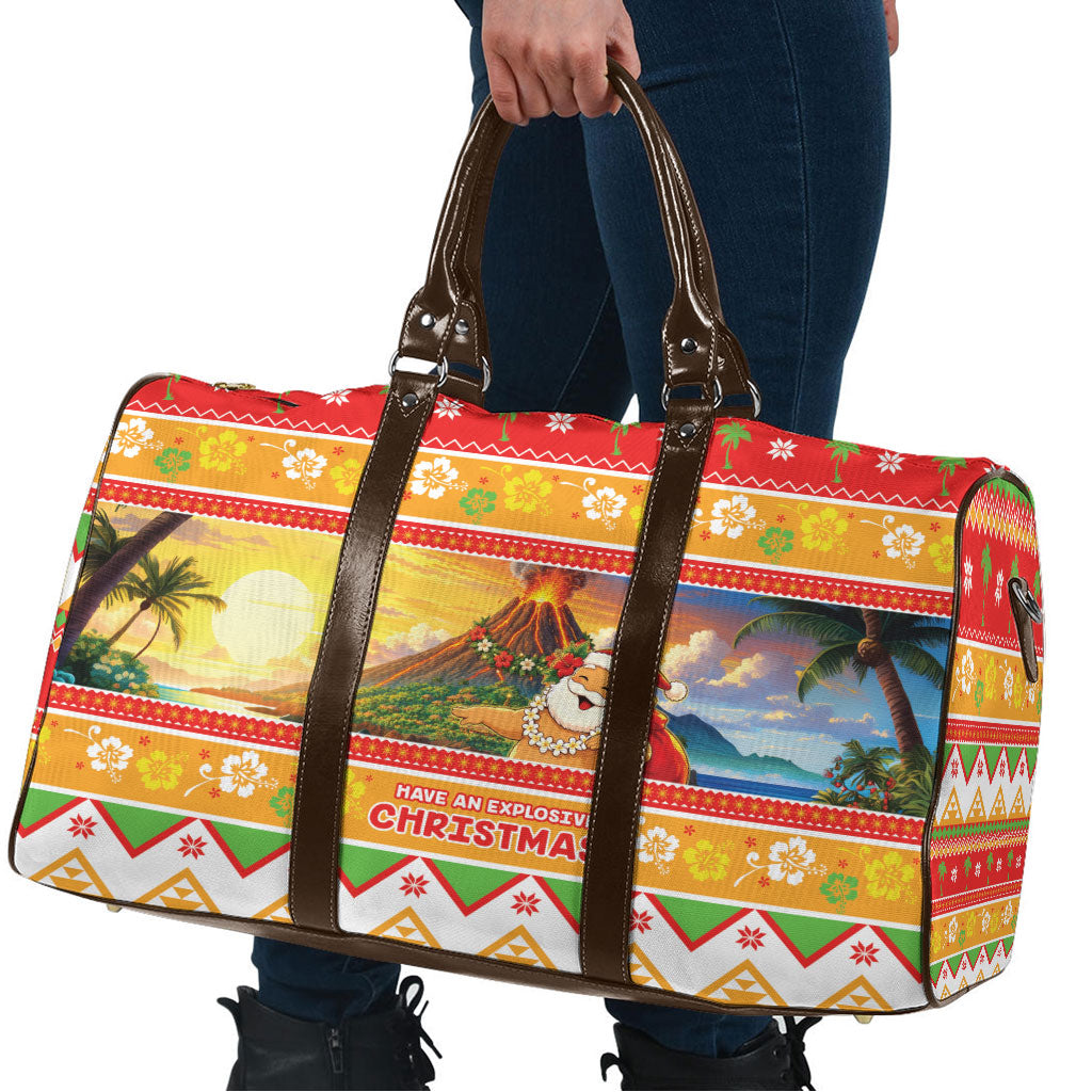 Hawaii Volcano Christmas Travel Bag Have An Explosive Christmas LT05 - Polynesian Pride