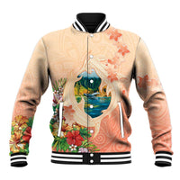 Hawaii Kauai Na Pali Coast Landscape Baseball Jacket LT05 Unisex Peach - Polynesian Pride