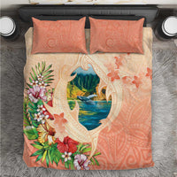 Hawaii Kauai Na Pali Coast Landscape Bedding Set LT05 Peach - Polynesian Pride