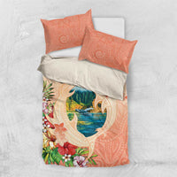 Hawaii Kauai Na Pali Coast Landscape Bedding Set LT05 US Twin 172cm x 218cm Peach - Polynesian Pride