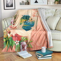 Hawaii Kauai Na Pali Coast Landscape Blanket LT05 Peach - Polynesian Pride