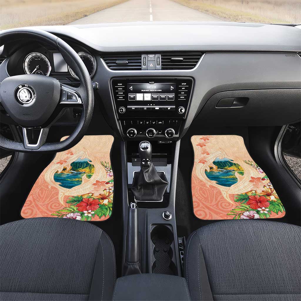 Hawaii Kauai Na Pali Coast Landscape Car Mats LT05 Set 2pcs - Front Peach - Polynesian Pride
