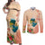 Hawaii Kauai Na Pali Coast Landscape Couples Matching Off Shoulder Maxi Dress and Long Sleeve Button Shirt