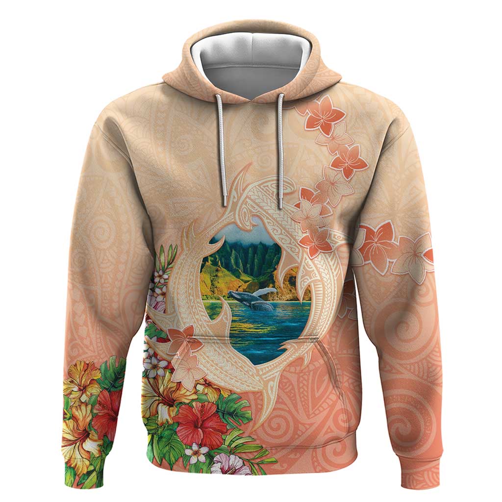 Hawaii Kauai Na Pali Coast Landscape Hoodie LT05 Pullover Hoodie Peach - Polynesian Pride