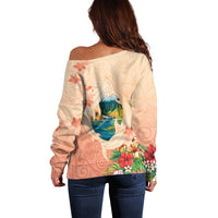 Hawaii Kauai Na Pali Coast Landscape Off Shoulder Sweater LT05 - Polynesian Pride
