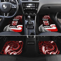 Aotearoa Toitu He Whakaputanga Car Mats Toitu Te Tiriti O Waitangi LT05 Set 4pcs Black - Polynesian Pride