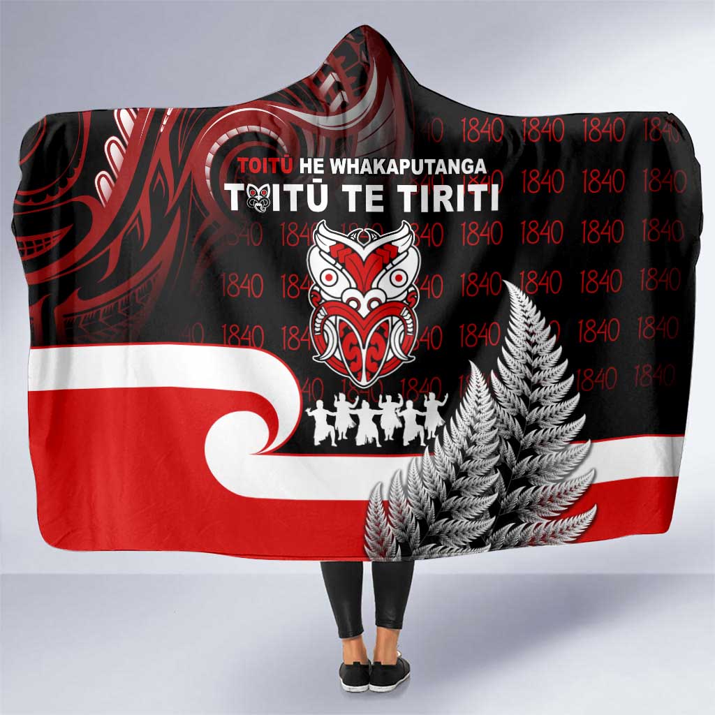 Aotearoa Toitu He Whakaputanga Hooded Blanket Toitu Te Tiriti O Waitangi