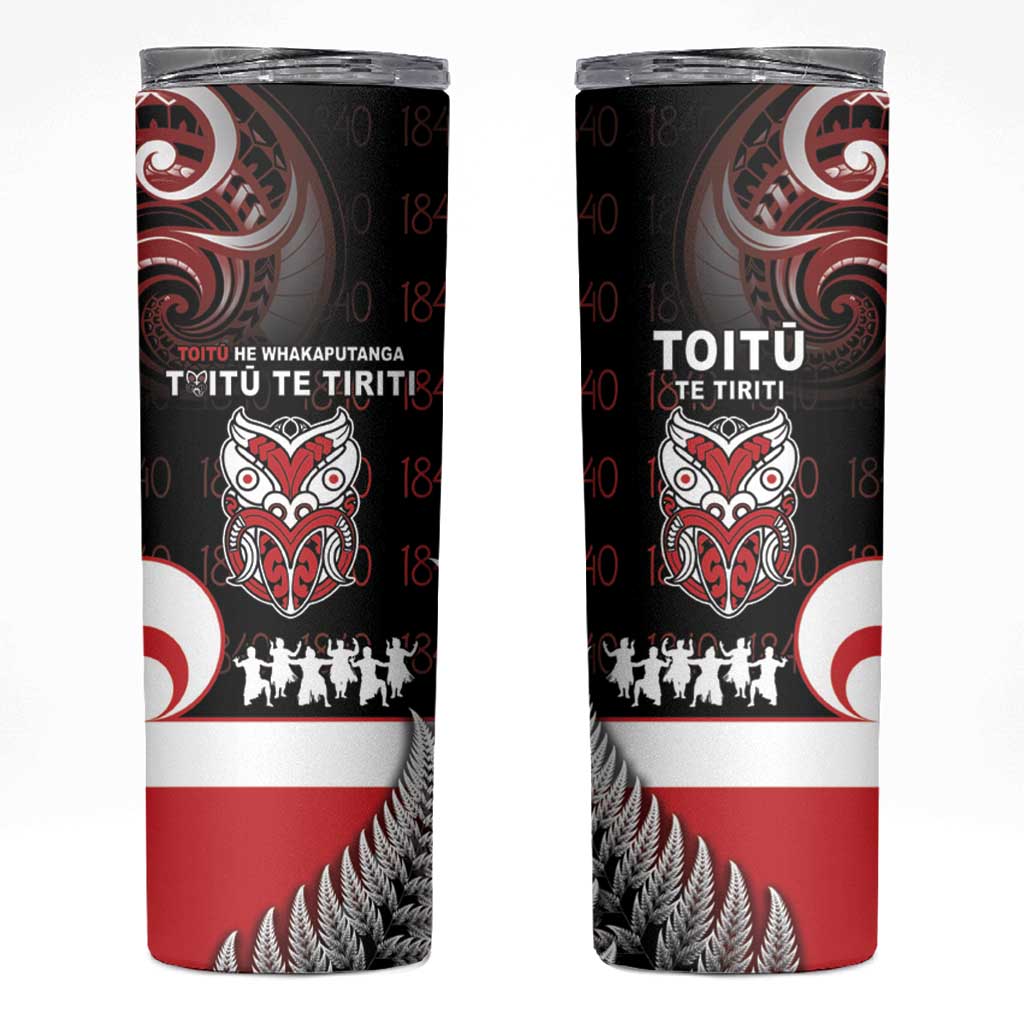 Aotearoa Toitu He Whakaputanga Skinny Tumbler Toitu Te Tiriti O Waitangi