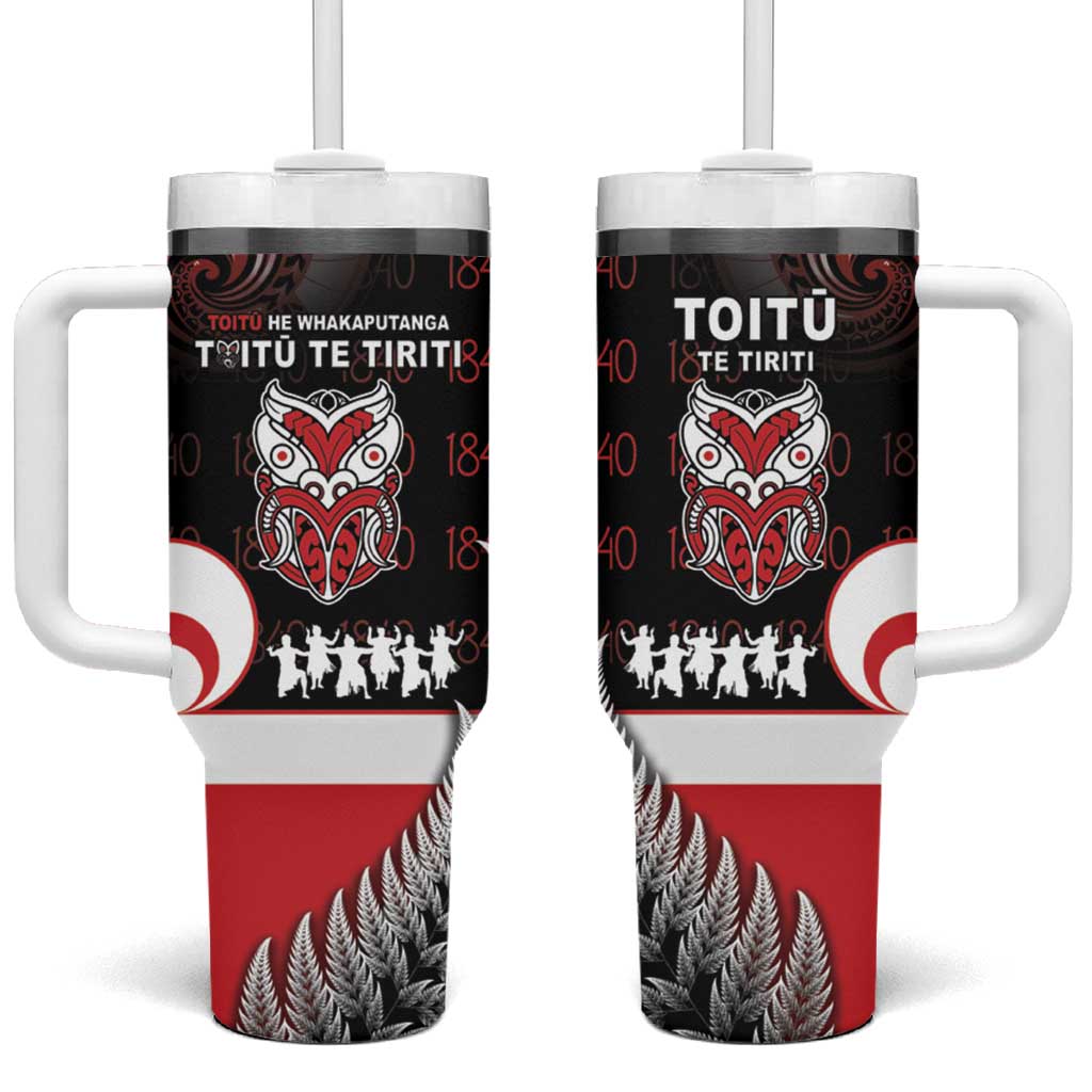 Aotearoa Toitu He Whakaputanga Tumbler With Handle Toitu Te Tiriti O Waitangi