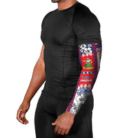 Wallis And Futuna Christmas Arm Sleeves Festive Beach Vibes LT05 - Polynesian Pride