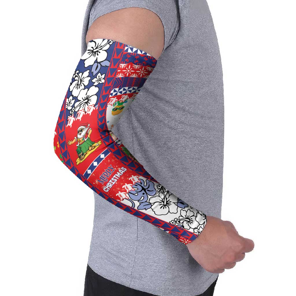 Wallis And Futuna Christmas Arm Sleeves Festive Beach Vibes LT05 - Polynesian Pride