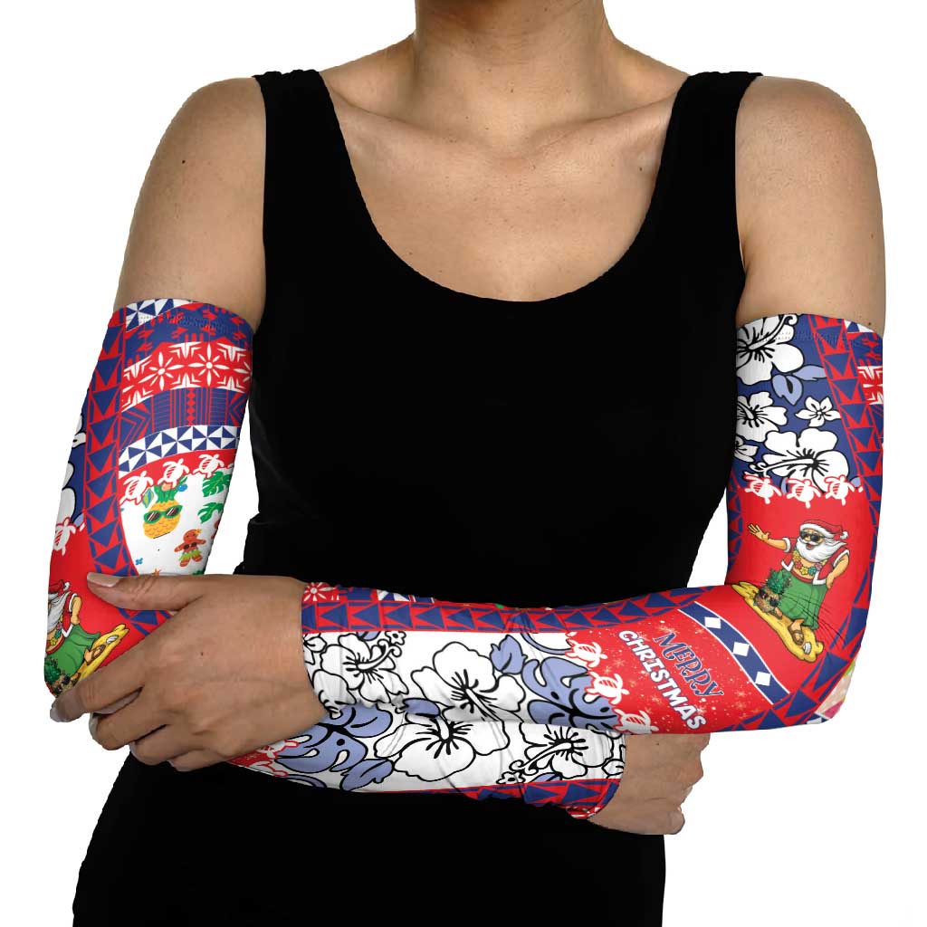 Wallis And Futuna Christmas Arm Sleeves Festive Beach Vibes LT05 - Polynesian Pride