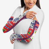 Wallis And Futuna Christmas Arm Sleeves Festive Beach Vibes LT05 - Polynesian Pride