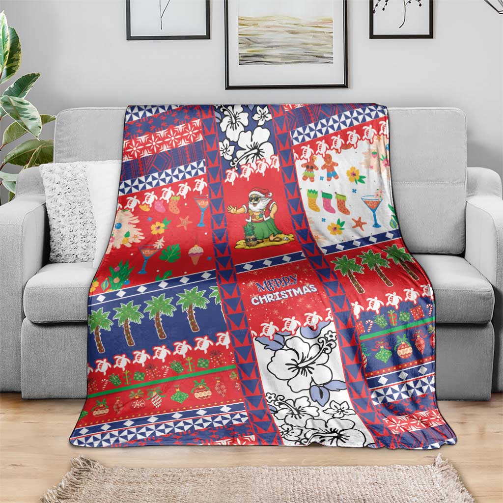 Wallis And Futuna Christmas Blanket Festive Beach Vibes LT05 - Polynesian Pride