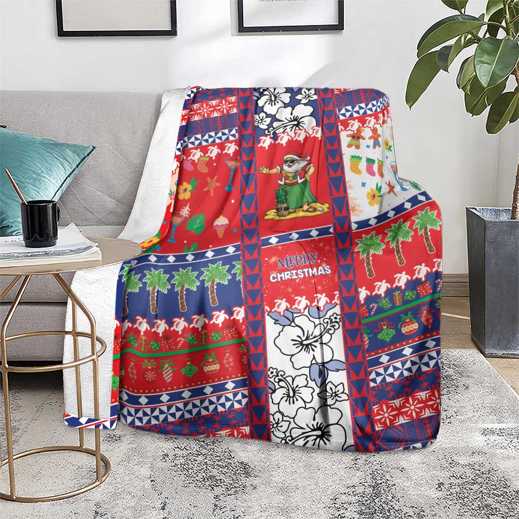Wallis And Futuna Christmas Blanket Festive Beach Vibes LT05 - Polynesian Pride