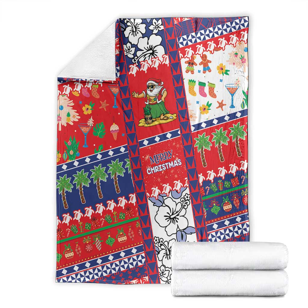 Wallis And Futuna Christmas Blanket Festive Beach Vibes LT05 - Polynesian Pride