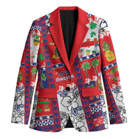Wallis And Futuna Christmas Blazer Festive Beach Vibes LT05 Unisex Red - Polynesian Pride