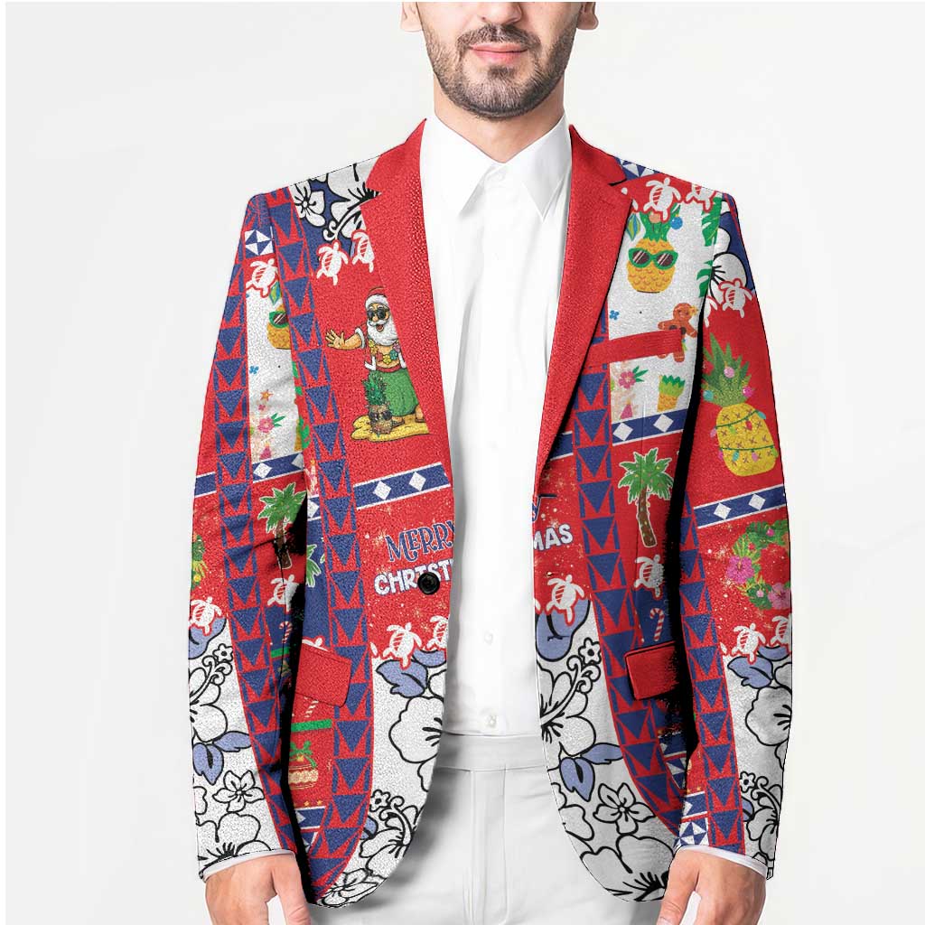 Wallis And Futuna Christmas Blazer Festive Beach Vibes LT05 - Polynesian Pride