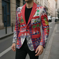Wallis And Futuna Christmas Blazer Festive Beach Vibes LT05 - Polynesian Pride