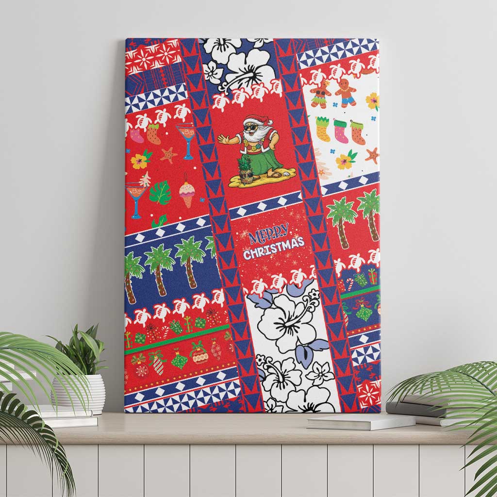 Wallis And Futuna Christmas Canvas Wall Art Festive Beach Vibes LT05 - Polynesian Pride