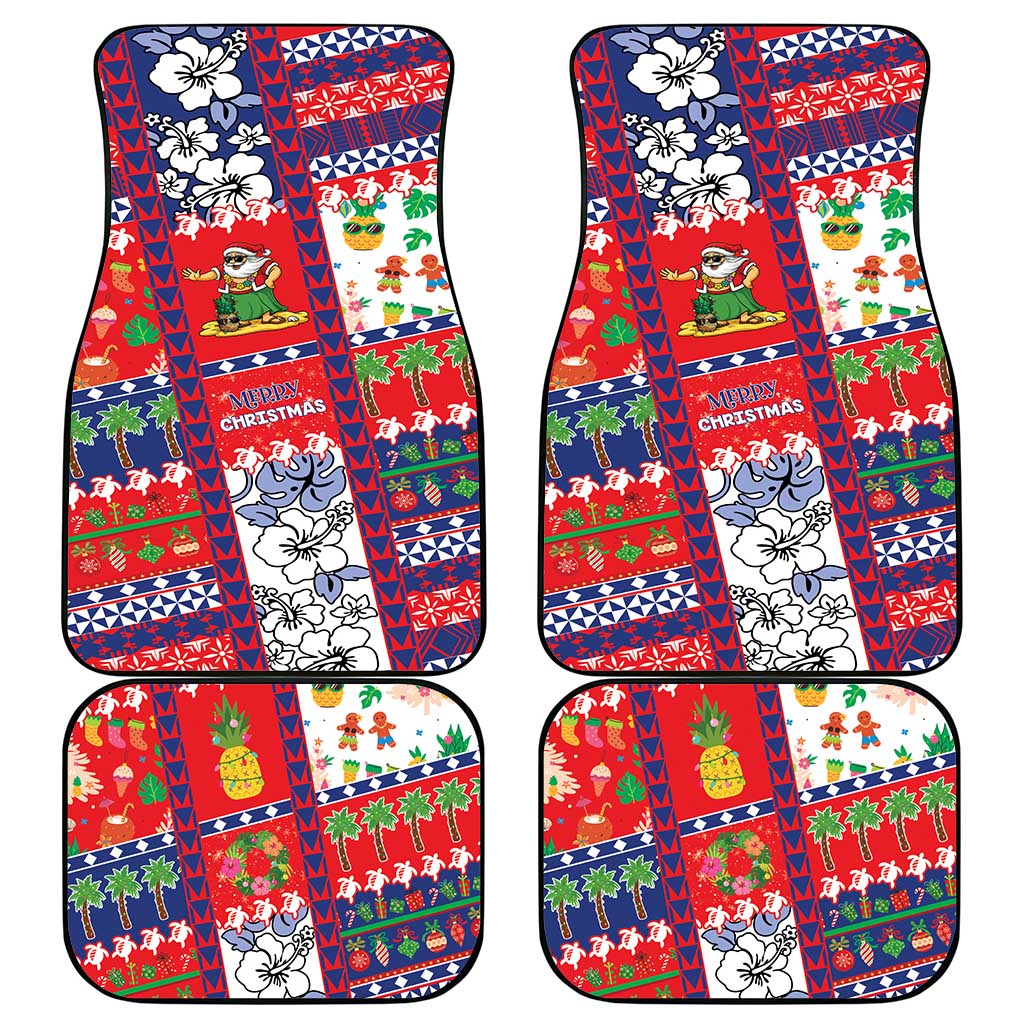 Wallis And Futuna Christmas Car Mats Festive Beach Vibes LT05 - Polynesian Pride
