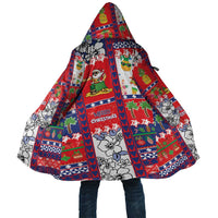 Wallis And Futuna Christmas Cloak Festive Beach Vibes LT05 Unisex Red - Polynesian Pride