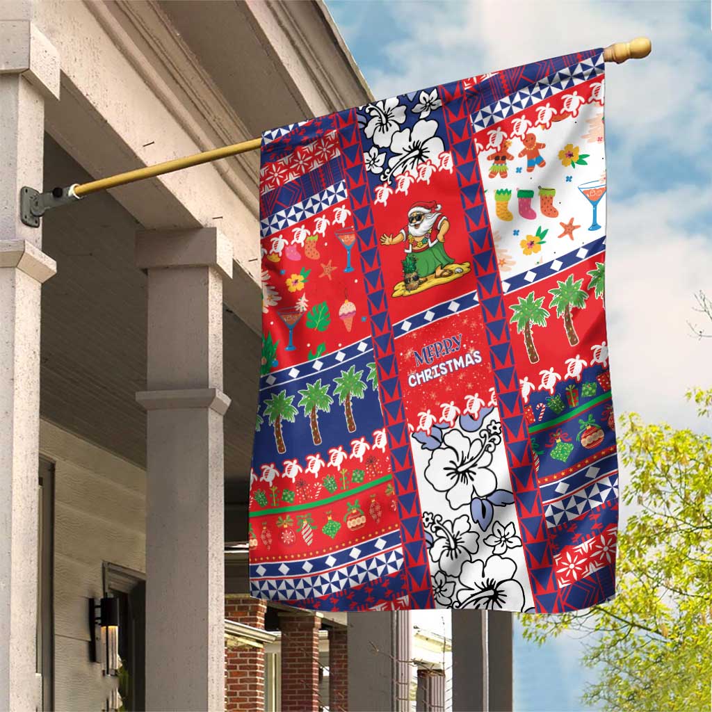 Wallis And Futuna Christmas Garden Flag Festive Beach Vibes LT05 House Flag Red - Polynesian Pride