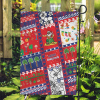 Wallis And Futuna Christmas Garden Flag Festive Beach Vibes LT05 Garden Flag Red - Polynesian Pride