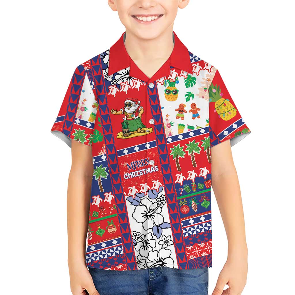 Wallis And Futuna Christmas Kid Hawaiian Shirt Festive Beach Vibes LT05 Kid Red - Polynesian Pride