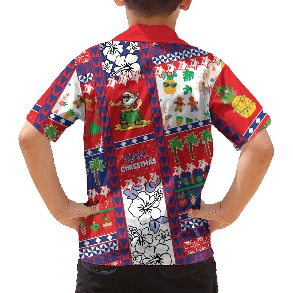 Wallis And Futuna Christmas Kid Hawaiian Shirt Festive Beach Vibes LT05 - Polynesian Pride